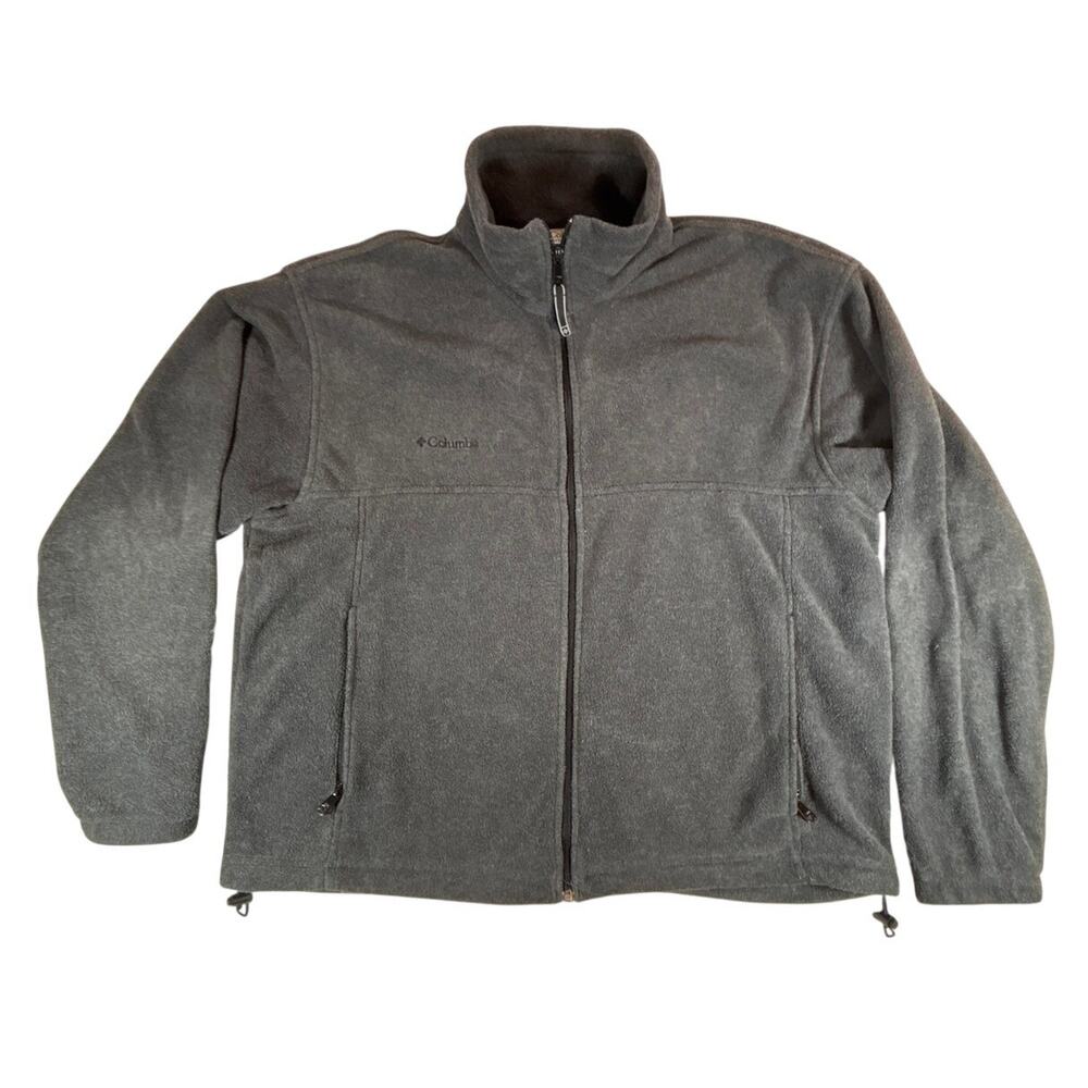 Columbia Steens Mountain Fleece Jacket Mens XL‎ Gray Full Zip WM6113